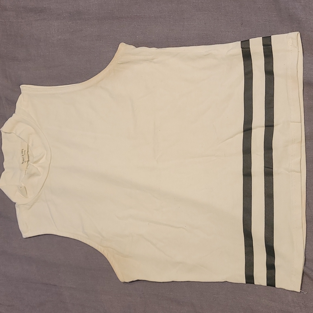 Sporty White Crop Tank